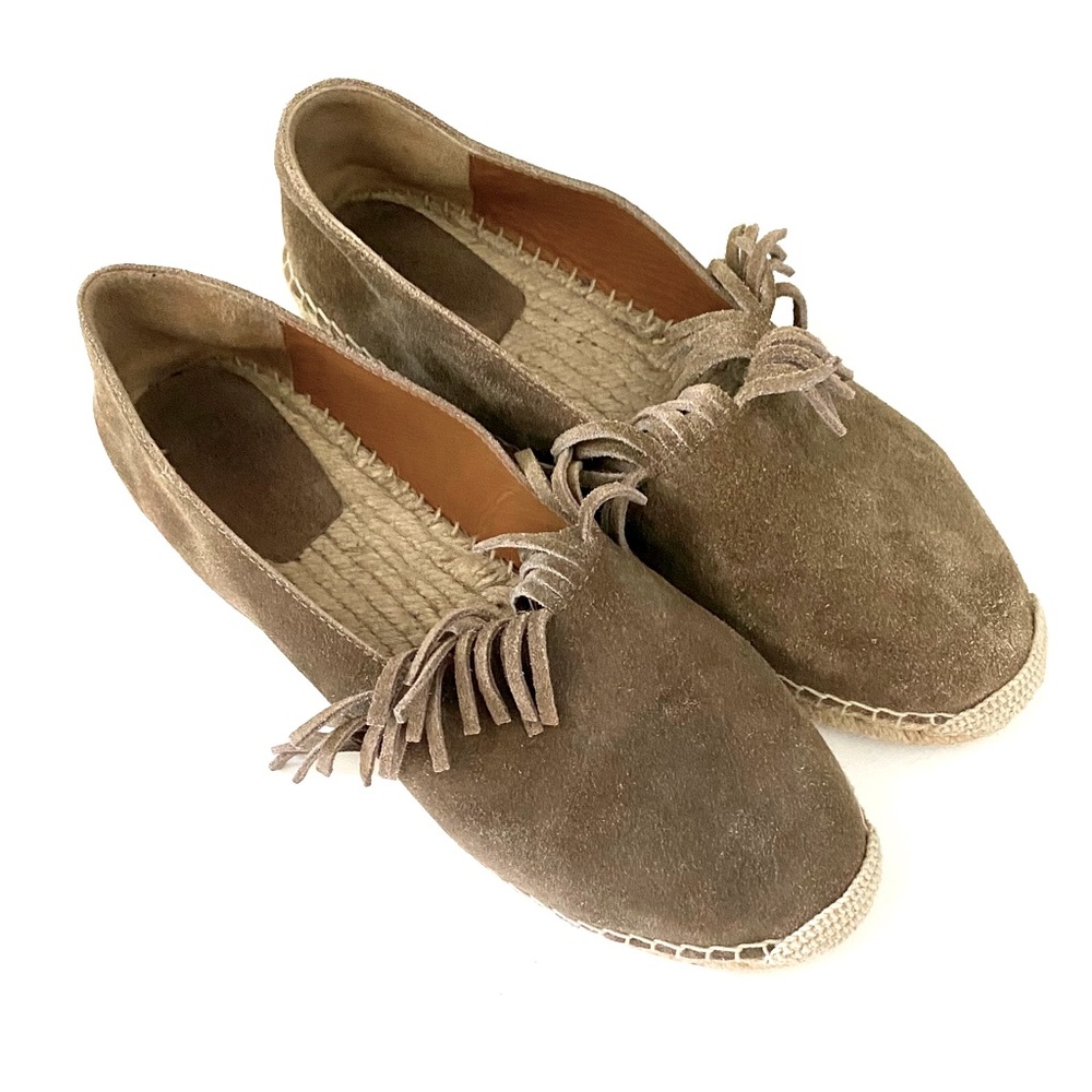 CHLOE SUEDE FRINGED ESPADRILLES
